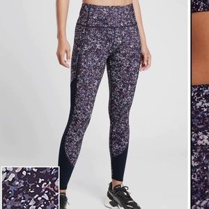 athleta rainier printed mesh leggings